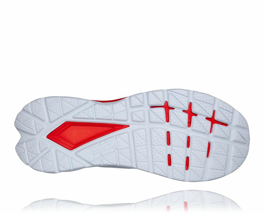 HOKA|Men's Mach 4 White / Fiesta