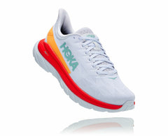 HOKA|Men's Mach 4 White / Fiesta