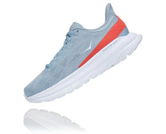 HOKA|Women's Mach 4 Blue Fog / Hot Coral