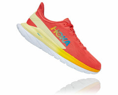 HOKA|Women's Mach 4 Hot Coral / Saffron
