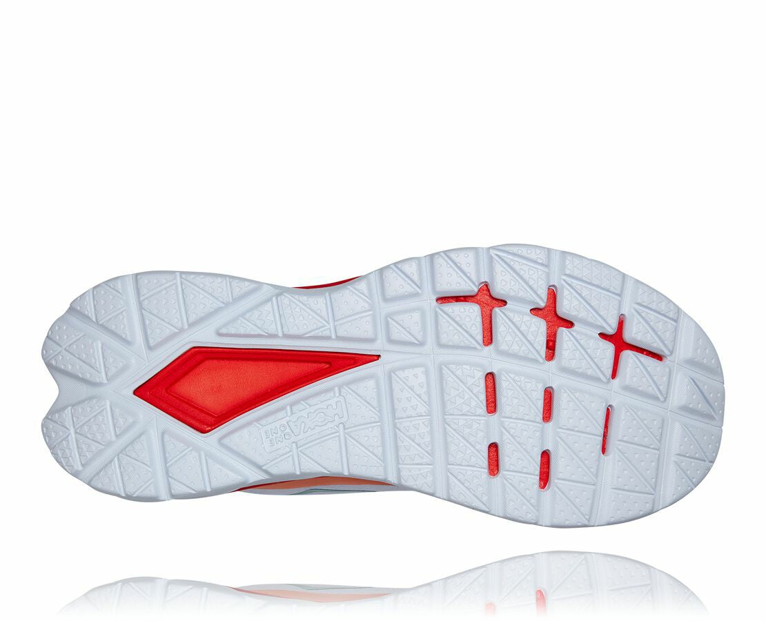 HOKA|Women's Mach 4 White / Fiesta