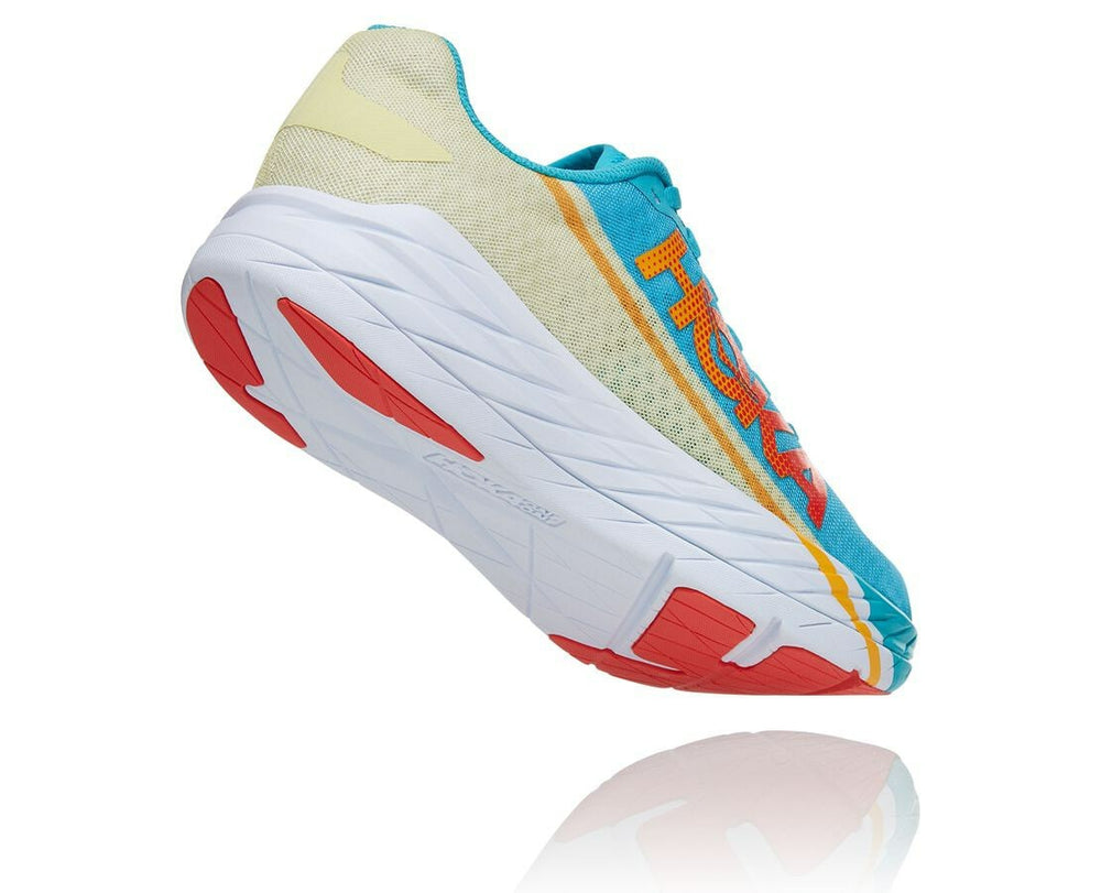 HOKA|All Gender Rocket X Scuba Blue / Luminary Green