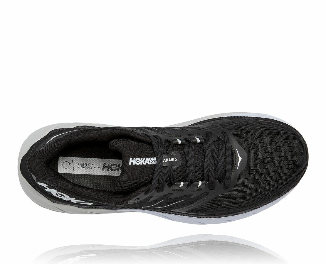 HOKA|Men's Arahi 5 Black / White