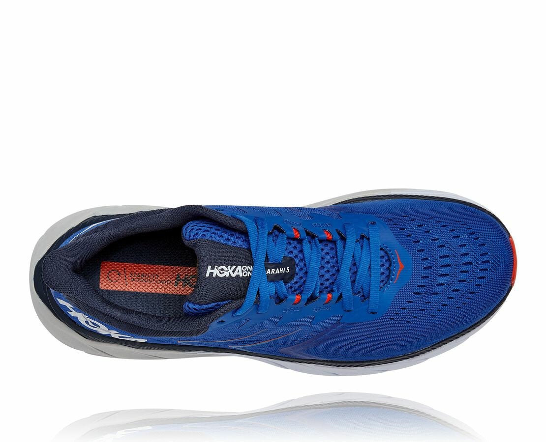 HOKA|Men's Arahi 5 Turkish Sea / White