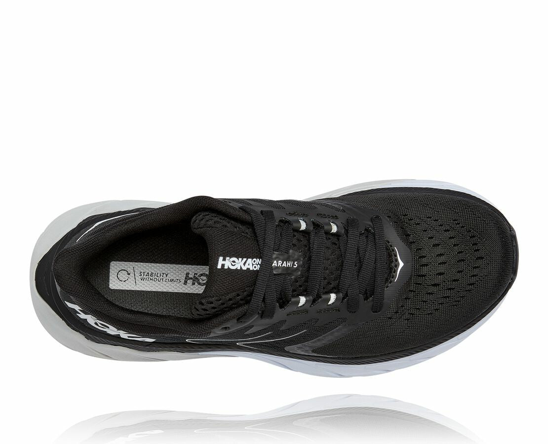 HOKA|Women's Arahi 5 Black / White