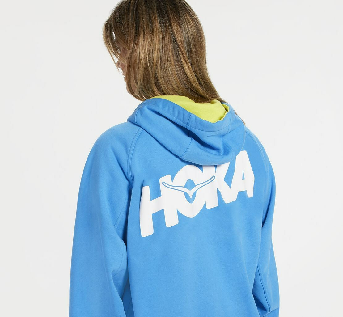 HOKA|All Gender Bondi Hoodie Diva Blue