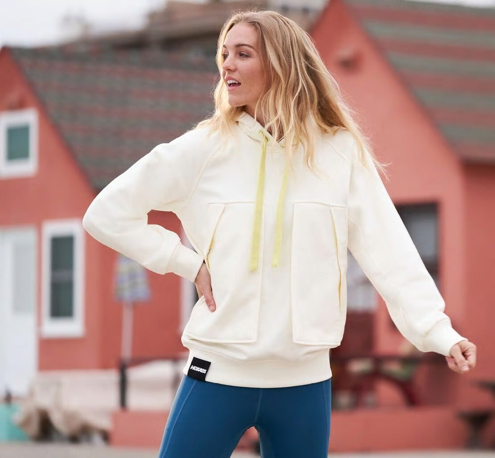 HOKA|All Gender Bondi Hoodie White