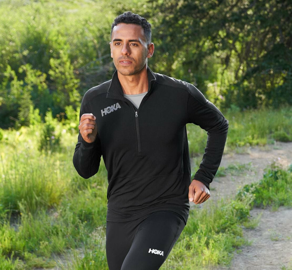 HOKA|Men's 1/2 Zip Midlayer Black