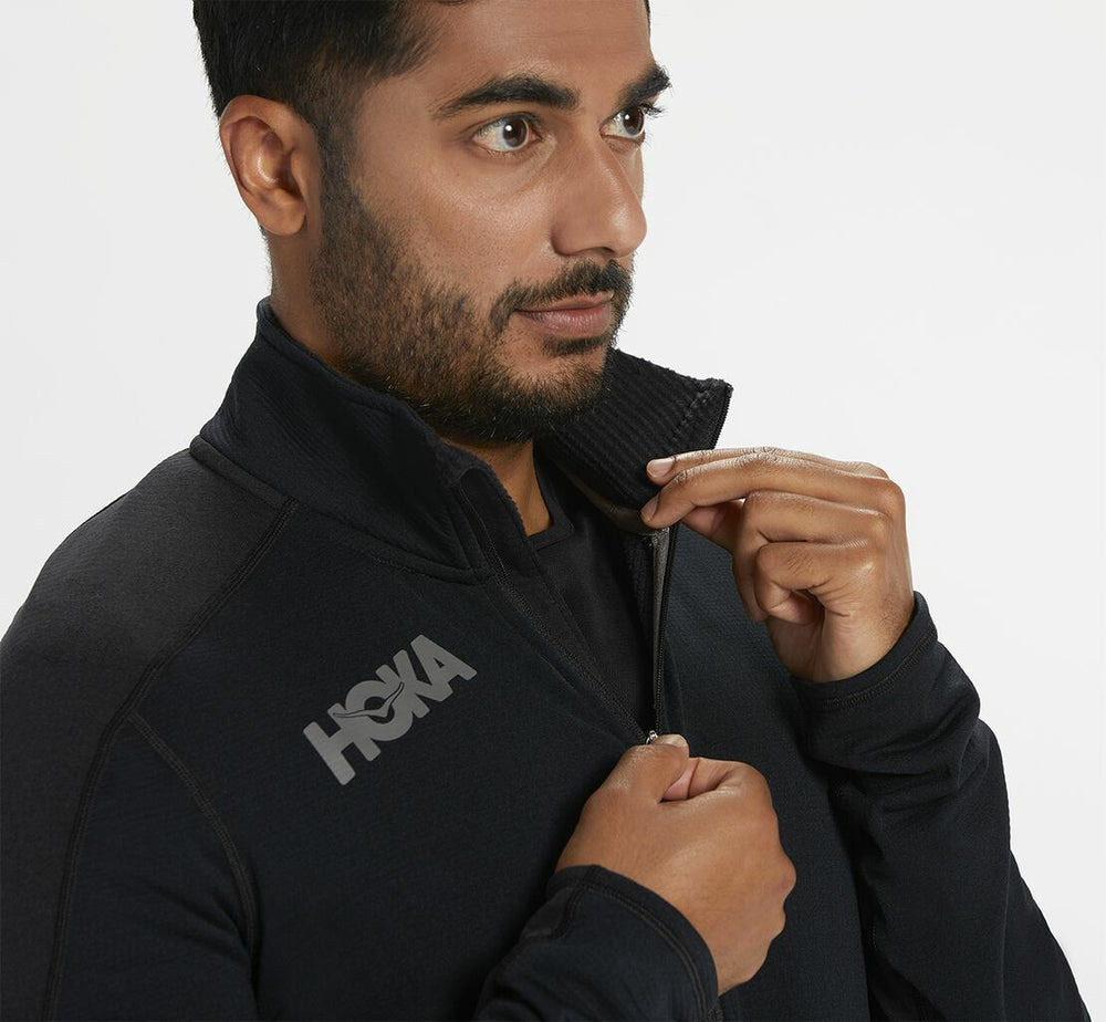 HOKA|Men's 1/2 Zip Midlayer Black