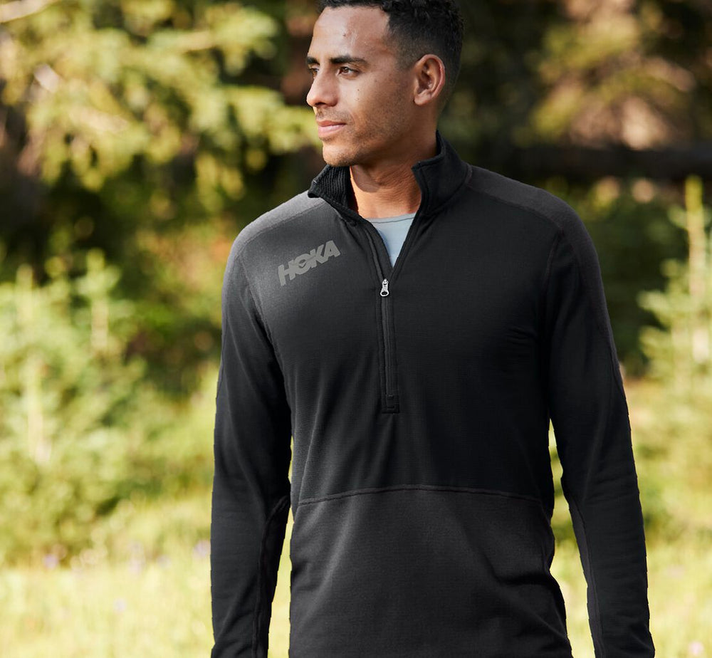 HOKA|Men's 1/2 Zip Midlayer Black
