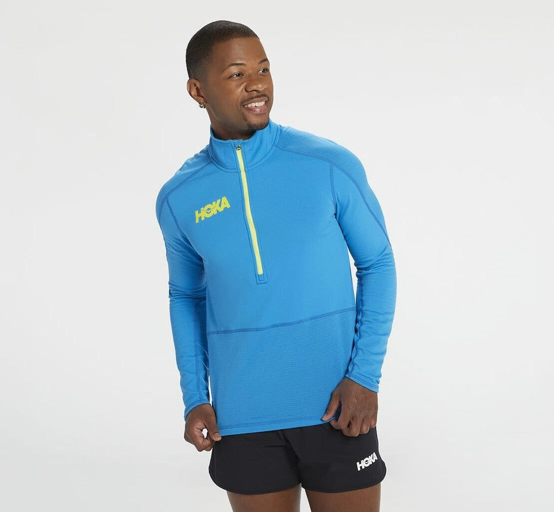 HOKA|Men's 1/2 Zip Midlayer Diva Blue