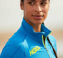 HOKA|Women's 1/2 Zip Midlayer Diva Blue