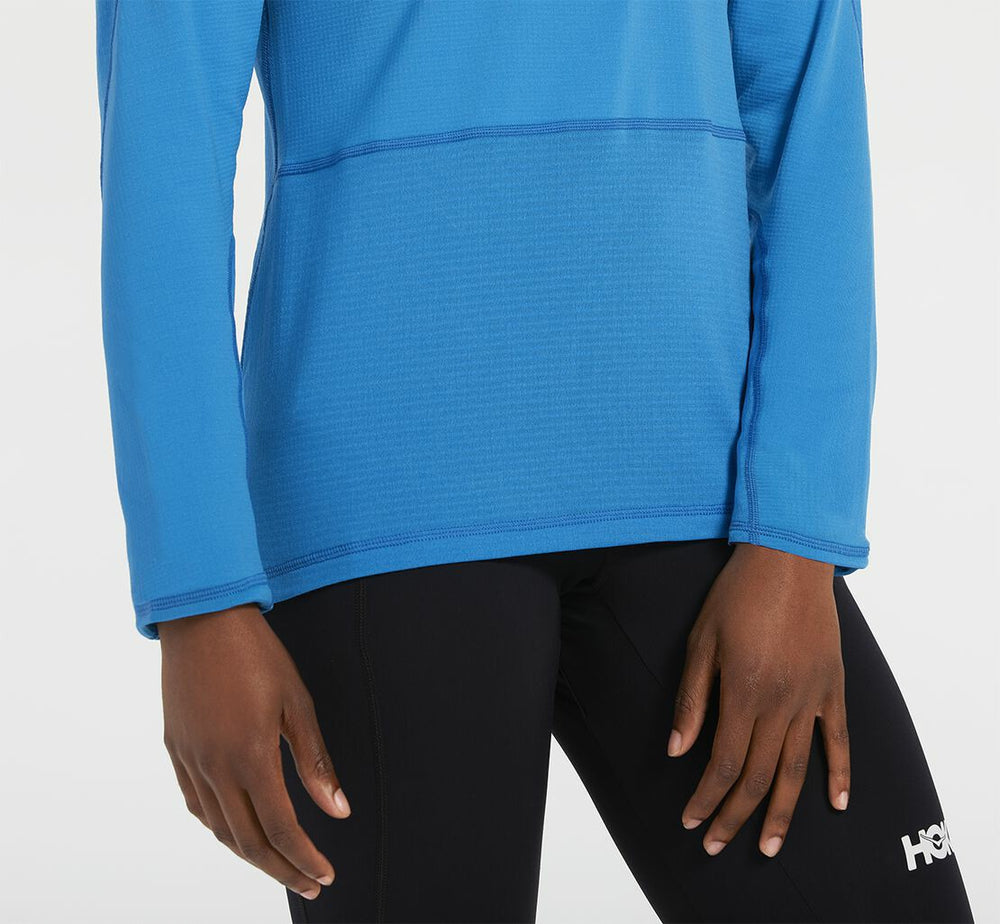 HOKA|Women's 1/2 Zip Midlayer Diva Blue