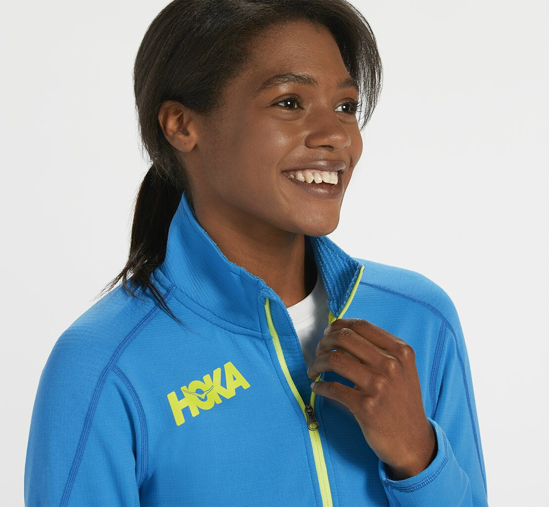 HOKA|Women's 1/2 Zip Midlayer Diva Blue