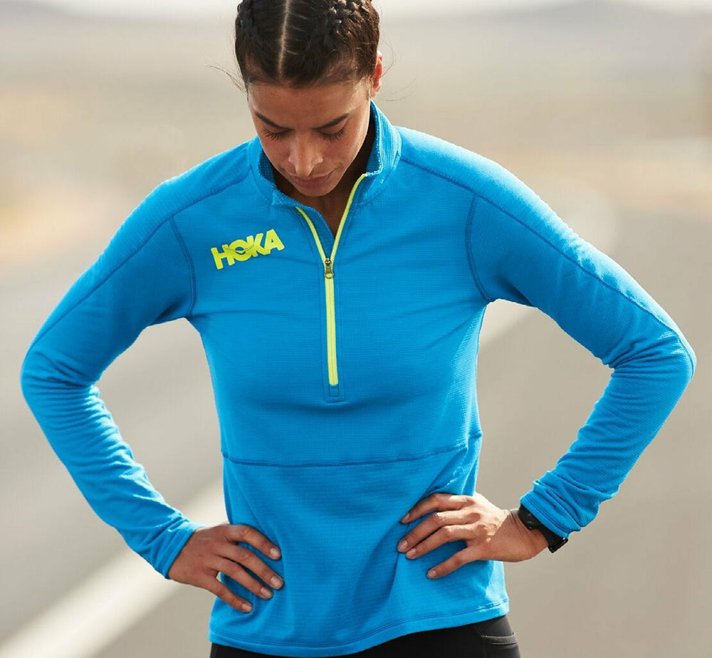HOKA|Women's 1/2 Zip Midlayer Diva Blue