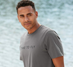 HOKA|Men's Brand Tee Charcoal