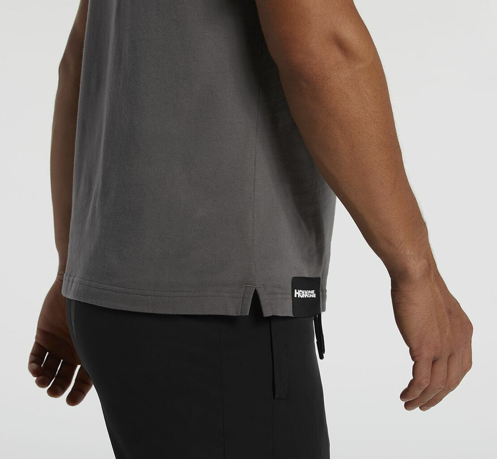 HOKA|Men's Brand Tee Charcoal