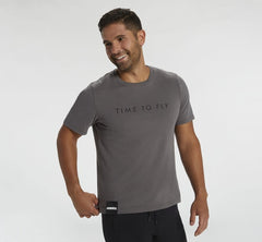 HOKA|Men's Brand Tee Charcoal
