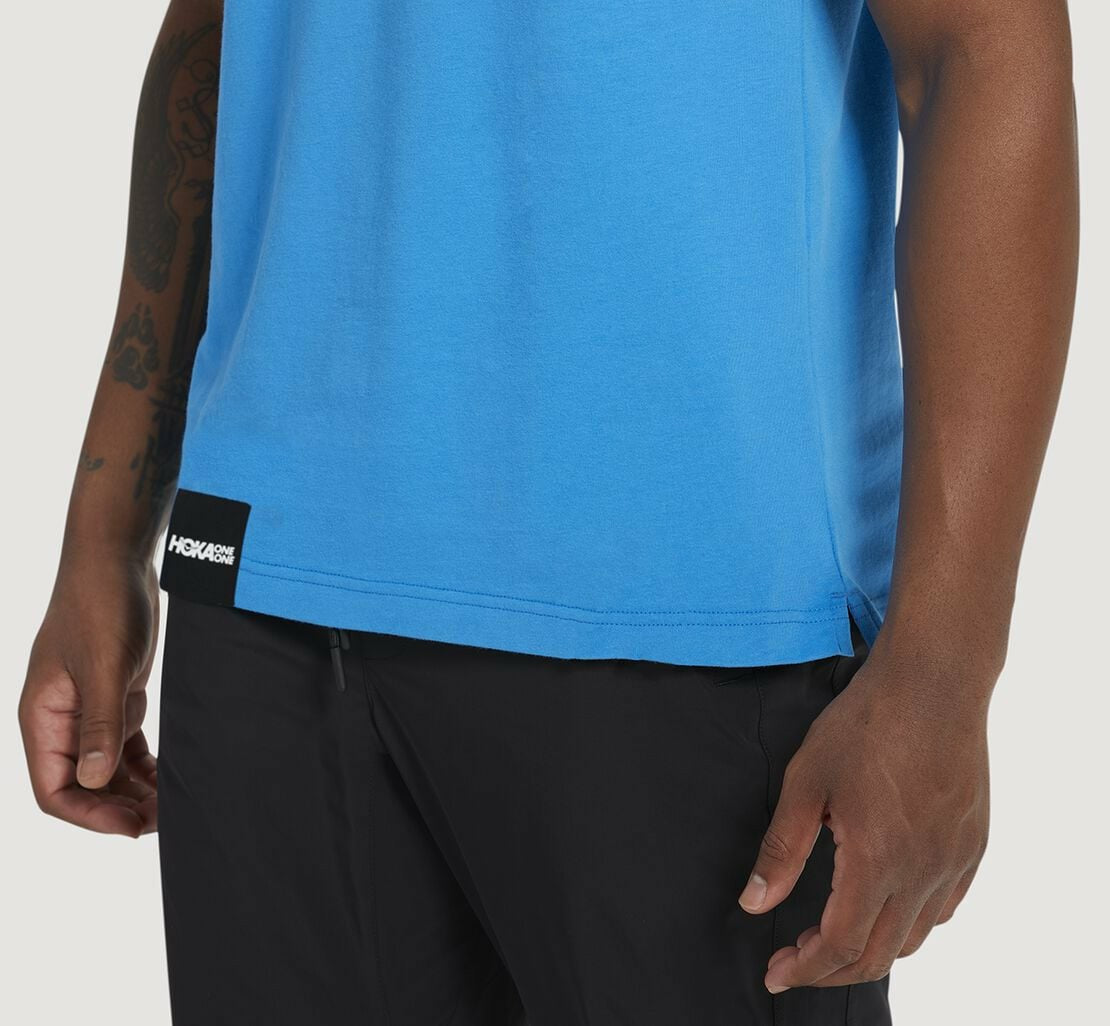 HOKA|Men's Brand Tee Diva Blue