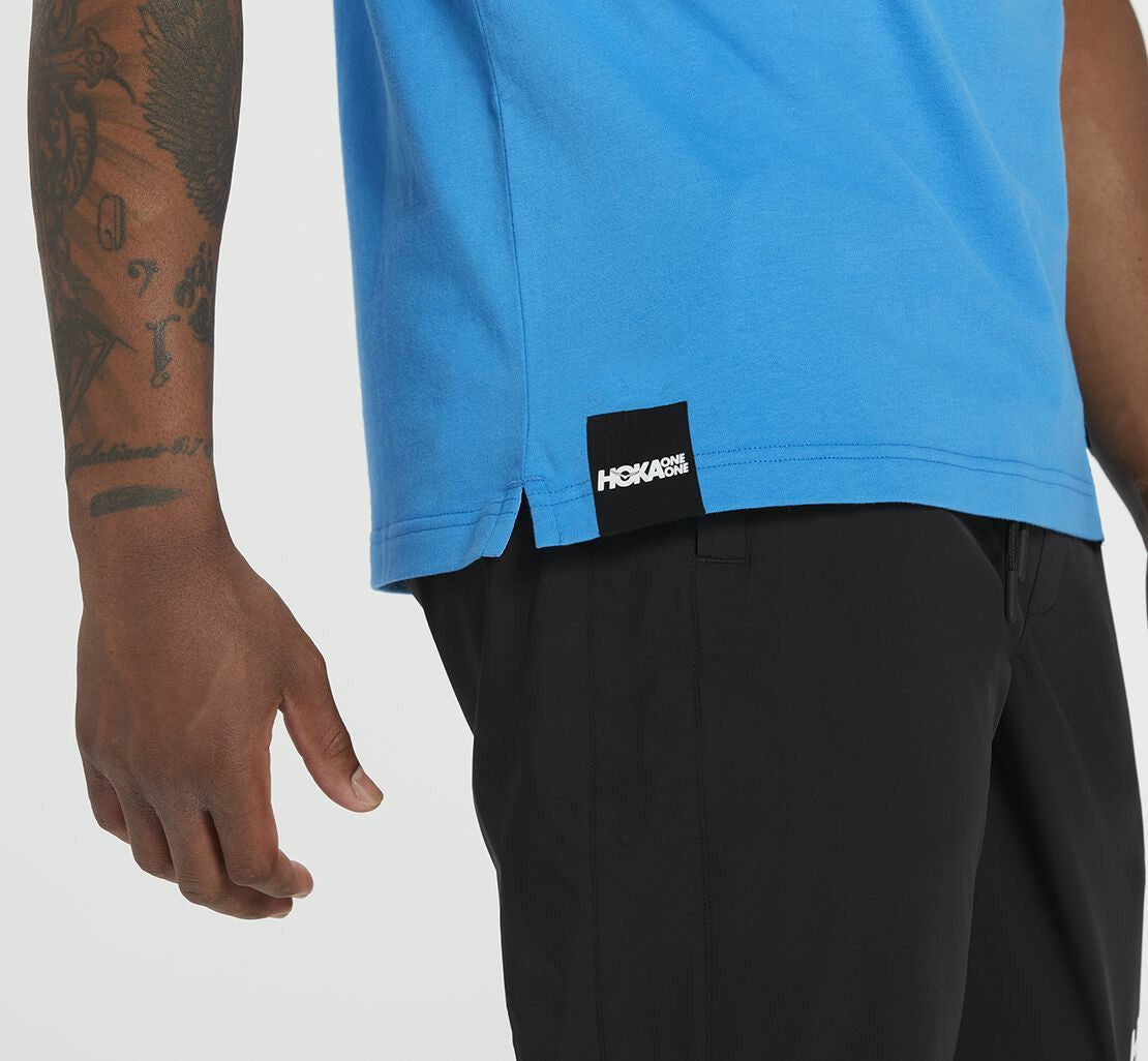 HOKA|Men's Brand Tee Diva Blue