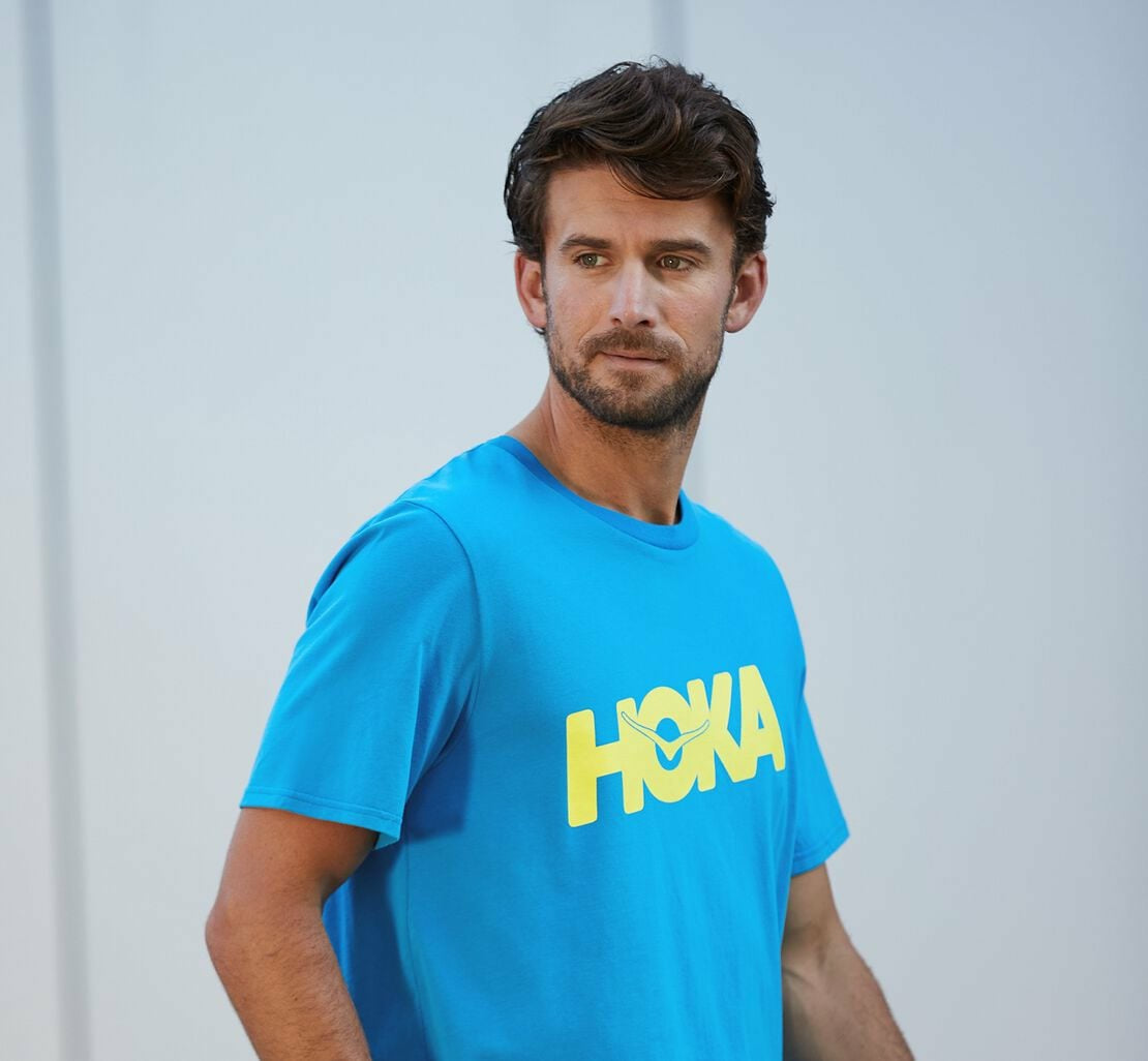 HOKA|Men's Brand Tee Diva Blue
