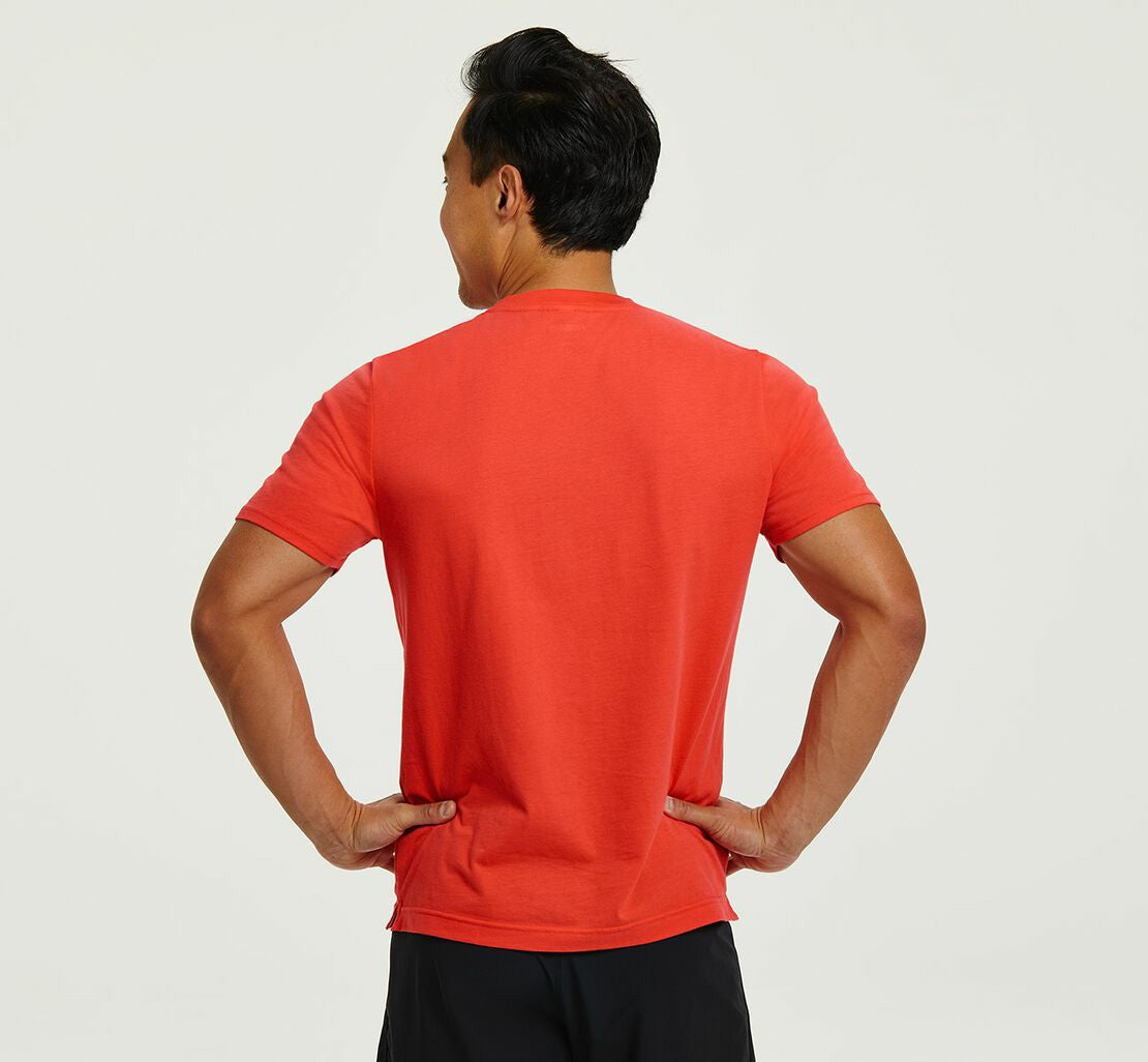 HOKA|Men's Brand Tee Fiesta / White