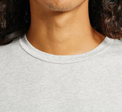 HOKA|Men's Brand Tee Heather Grey / Persimmon Orange