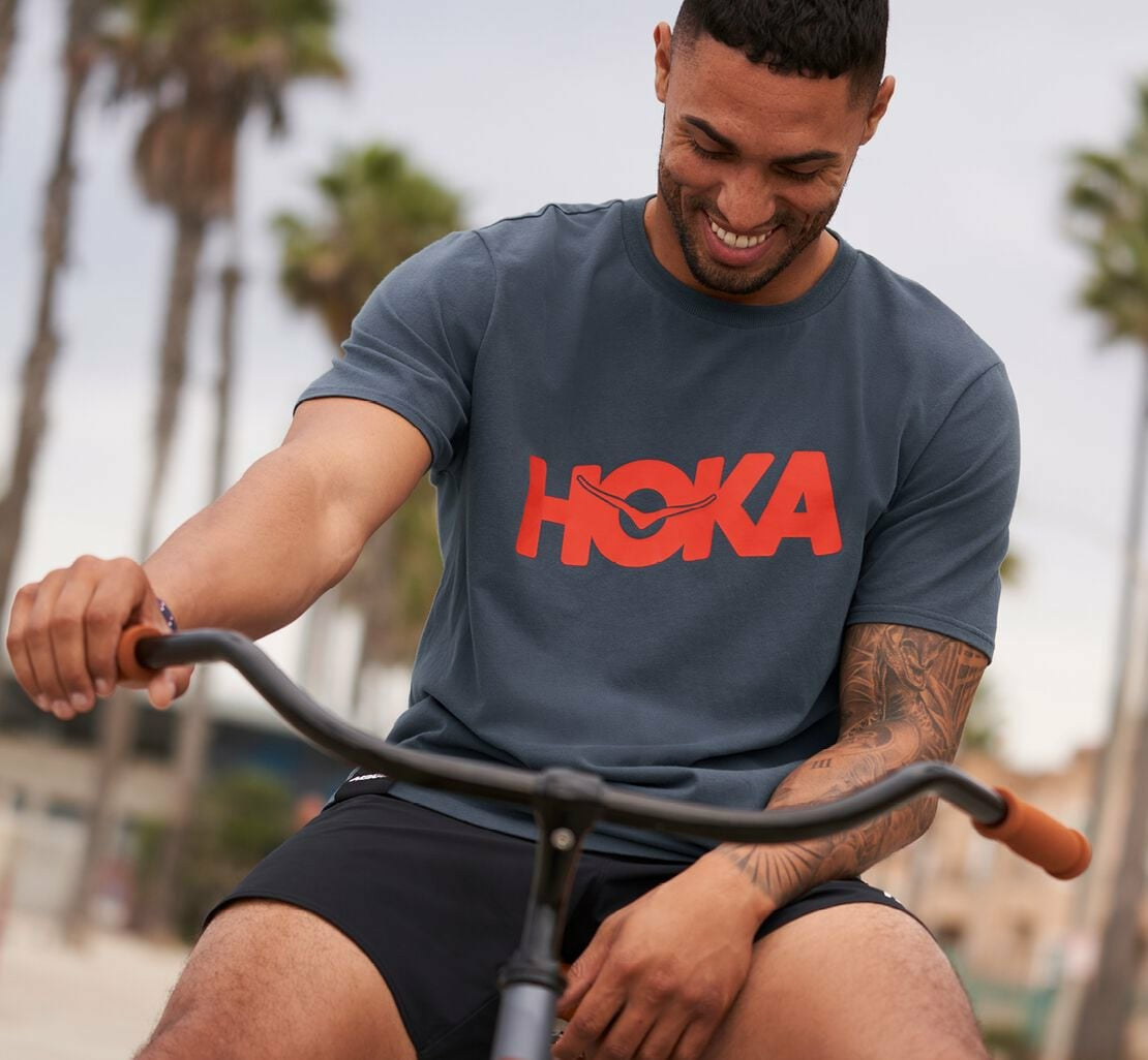HOKA|Men's Brand Tee Ombre Blue
