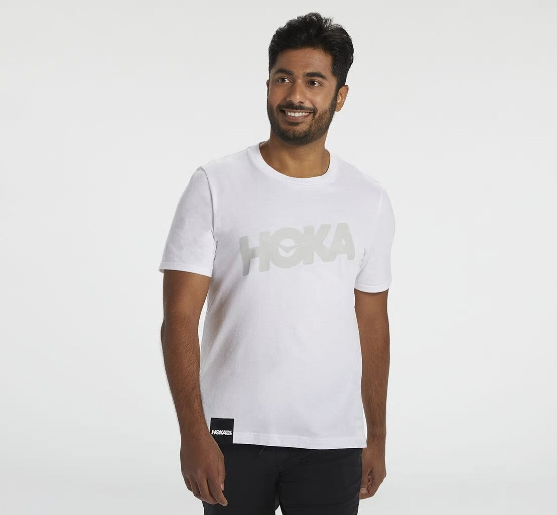 HOKA|Men's Brand Tee White