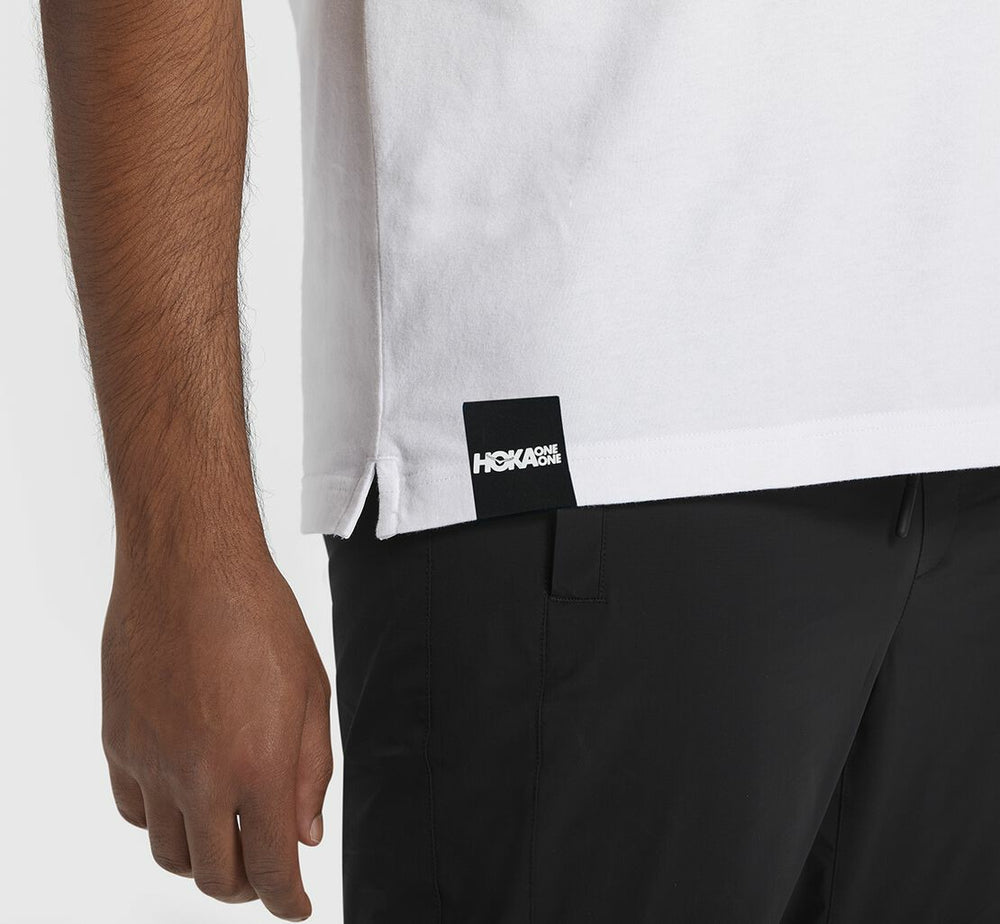 HOKA|Men's Brand Tee White