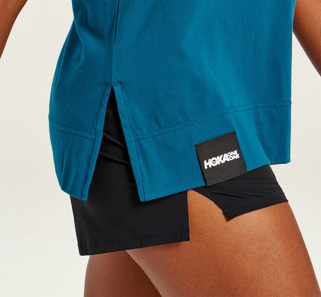 HOKA|Women's Brand Tee Moroccan Blue