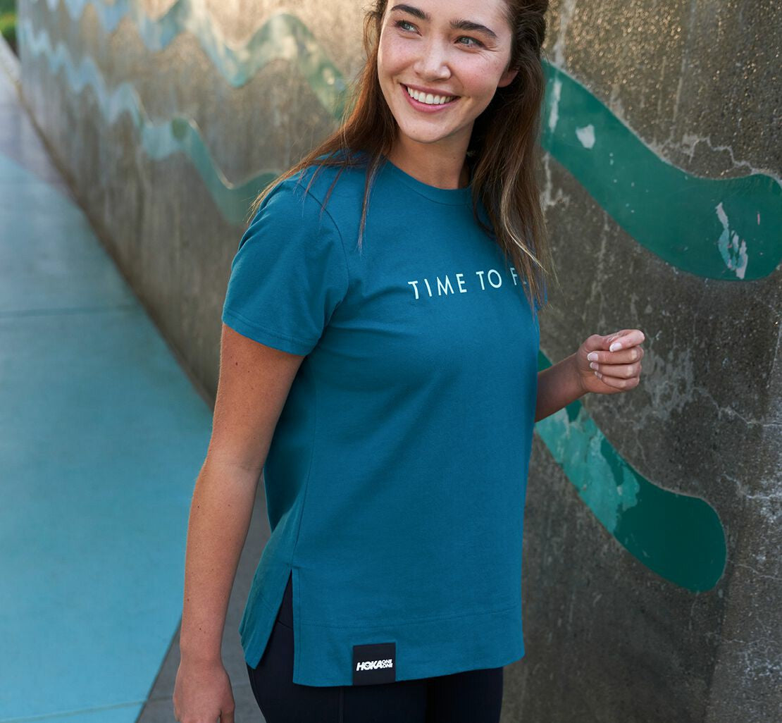 HOKA|Women's Brand Tee Moroccan Blue