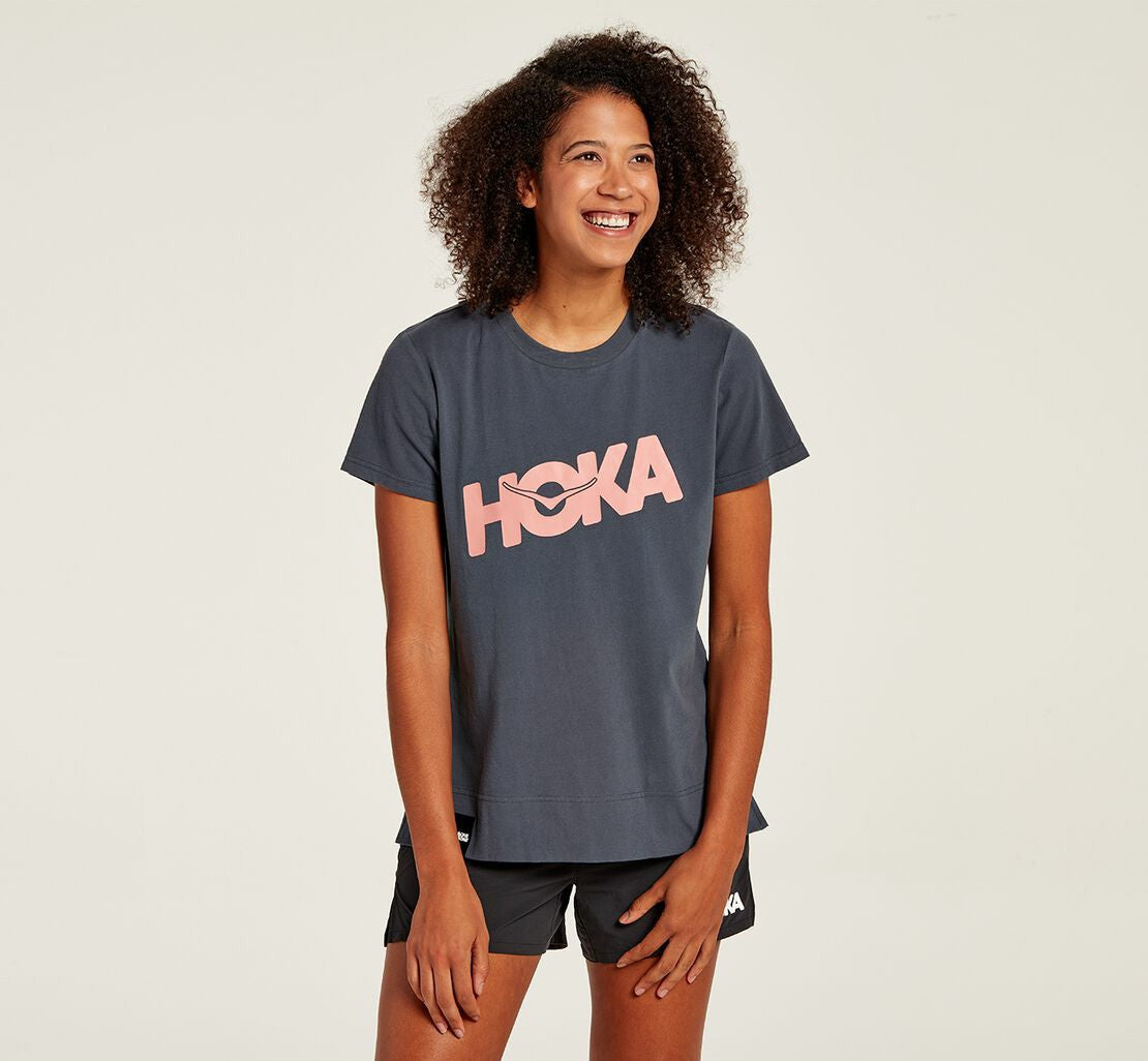 HOKA|Women's Brand Tee Ombre Blue