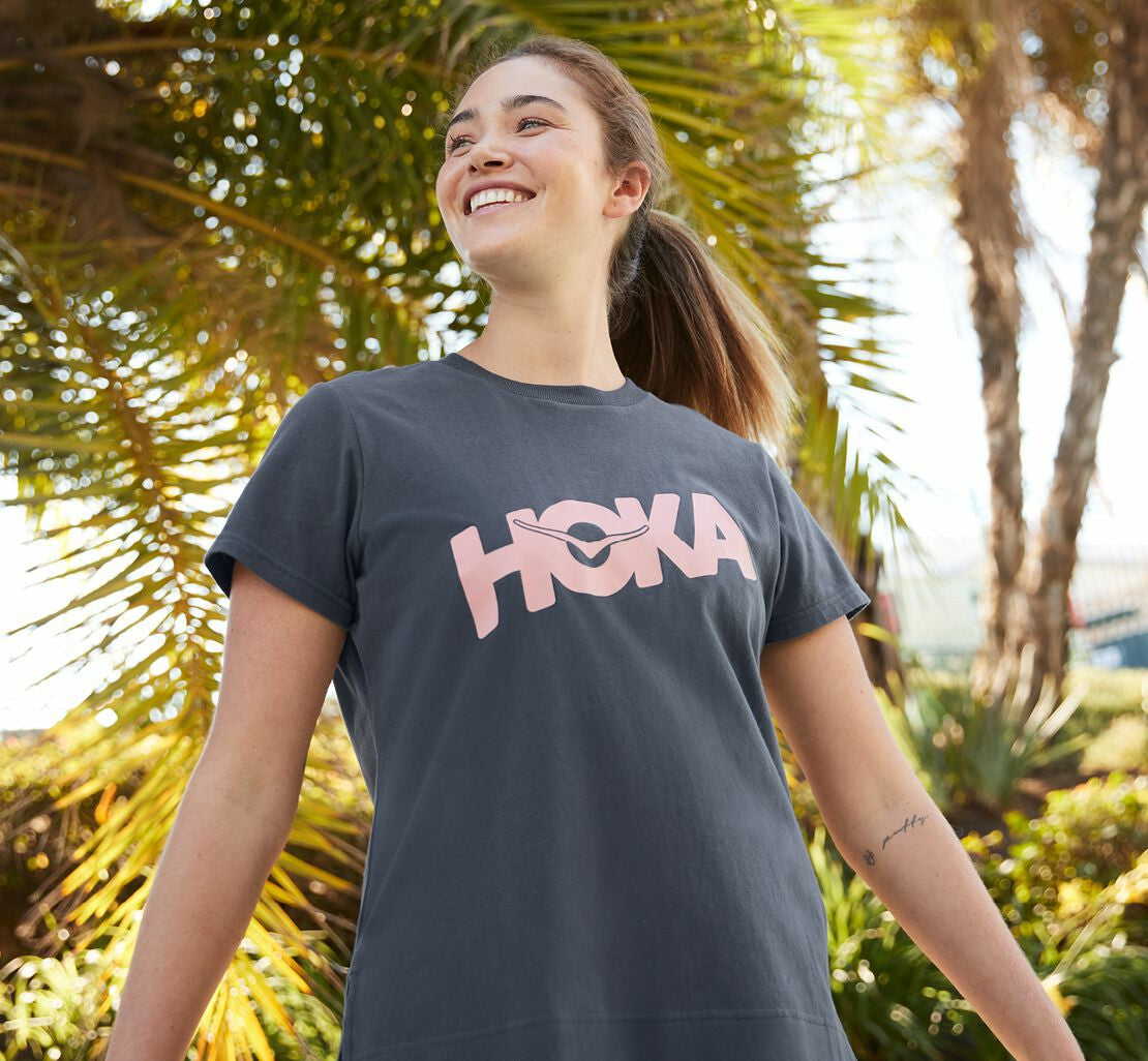 HOKA|Women's Brand Tee Ombre Blue