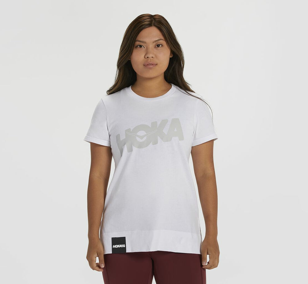 HOKA|Women's Brand Tee White