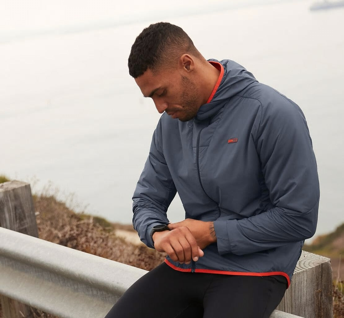 HOKA|Men's Hybrid Run Jacket Ombre Blue