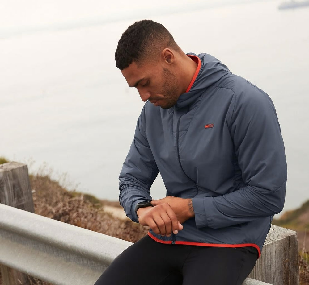 HOKA|Men's Hybrid Run Jacket Ombre Blue