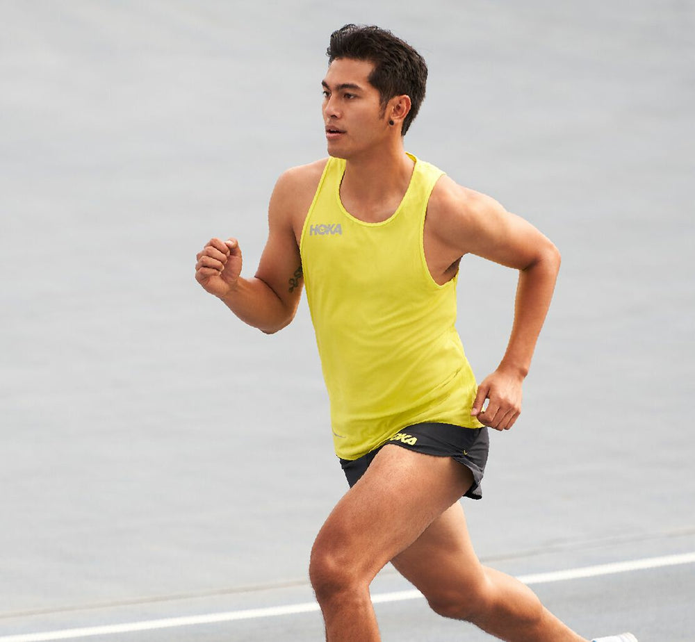 HOKA|Men's Singlet Citrus