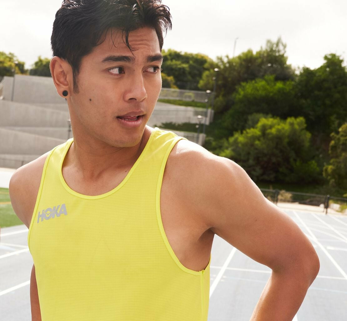 HOKA|Men's Singlet Citrus