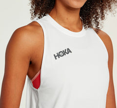 HOKA|Women's Performance Utility Tank White