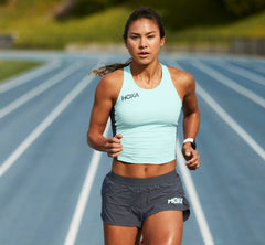 HOKA|Women's Fitted Tank Blue Tint