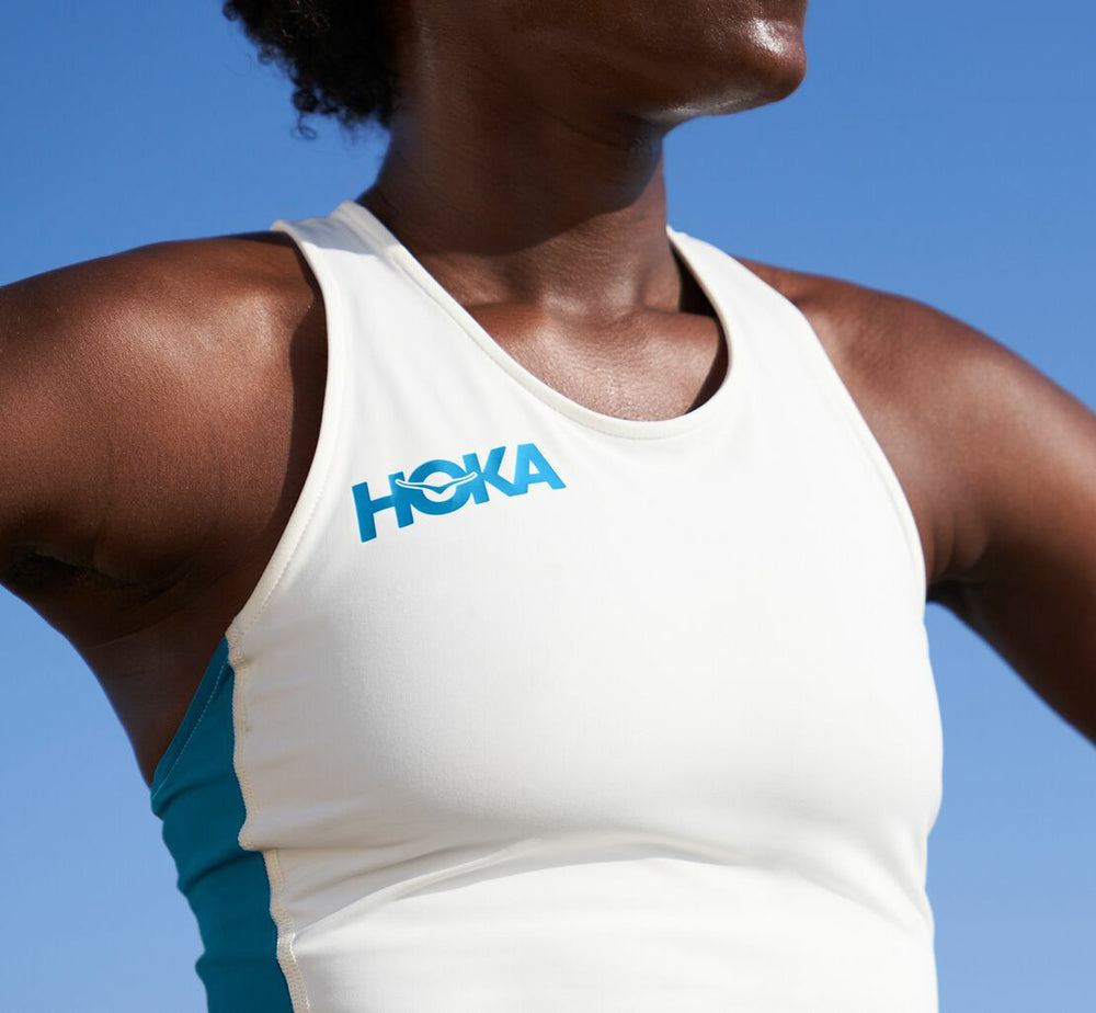 HOKA|Women's Fitted Tank White