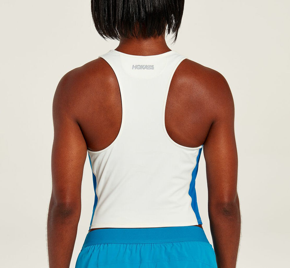 HOKA|Women's Fitted Tank White