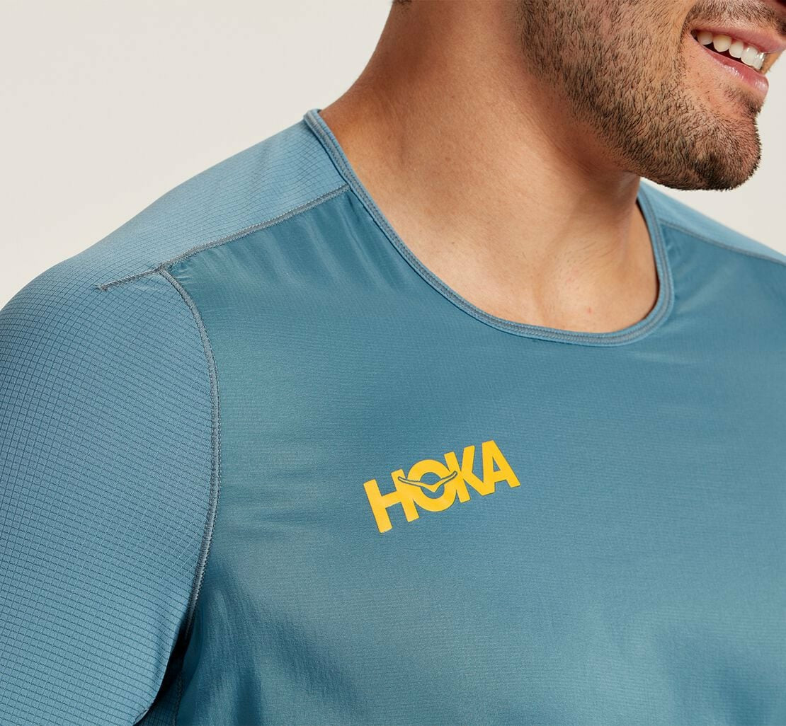 HOKA|Men's Wind Shirt Provincial Blue