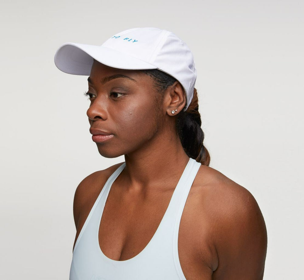 HOKA|All Gender All-Day Hat White / Diva Blue