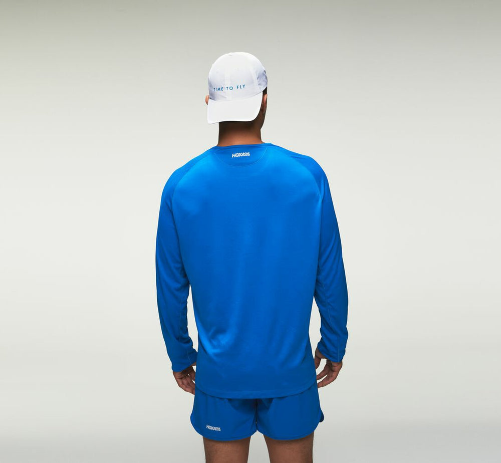 HOKA|All Gender All-Day Hat White / Diva Blue