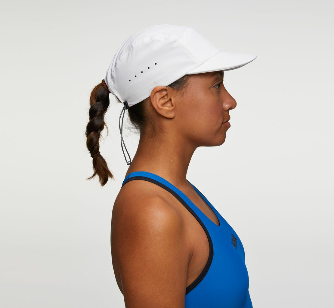 HOKA|All Gender Performance Hat White / Diva Blue