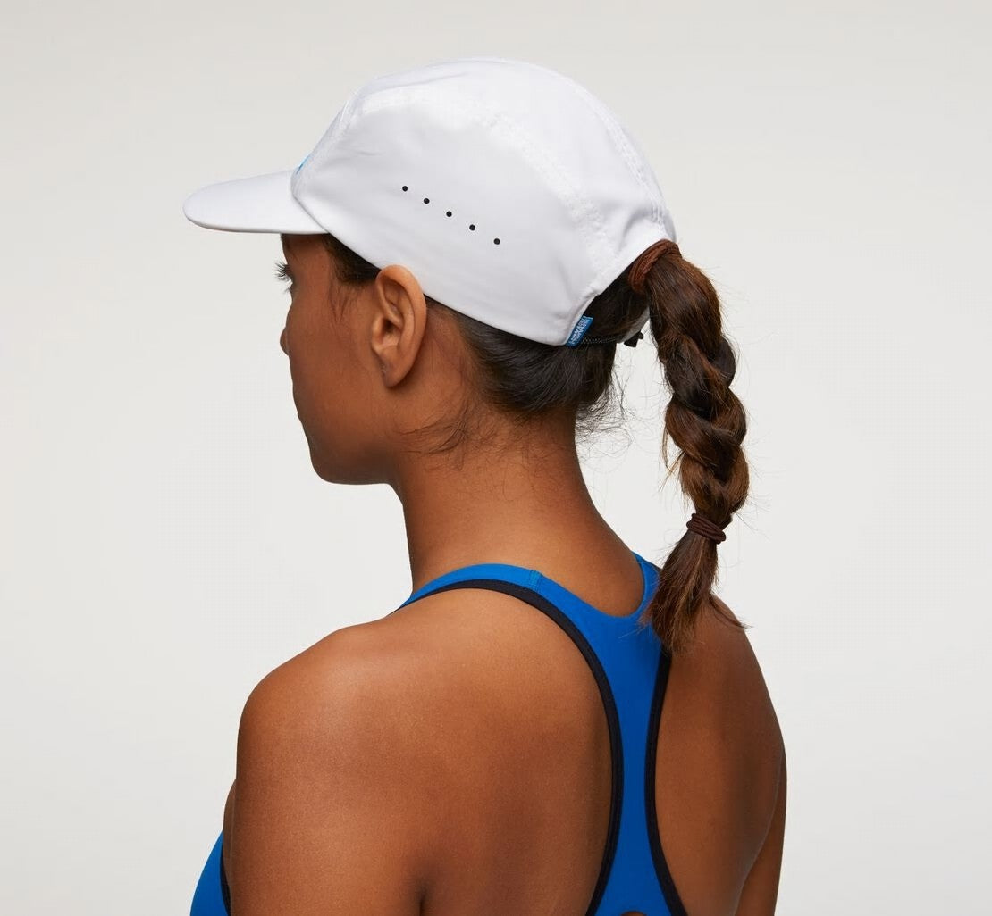 HOKA|All Gender Performance Hat White / Diva Blue