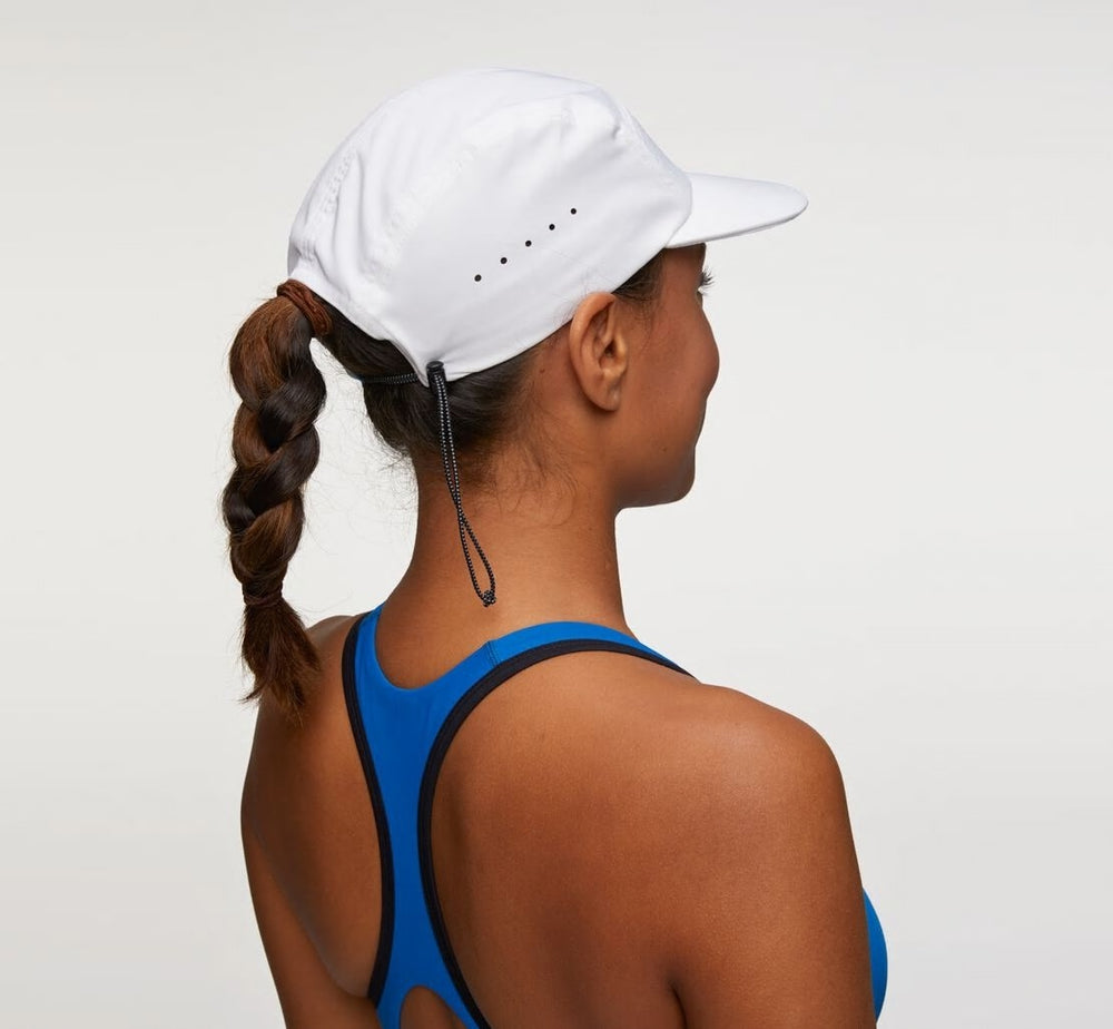 HOKA|All Gender Performance Hat White / Diva Blue