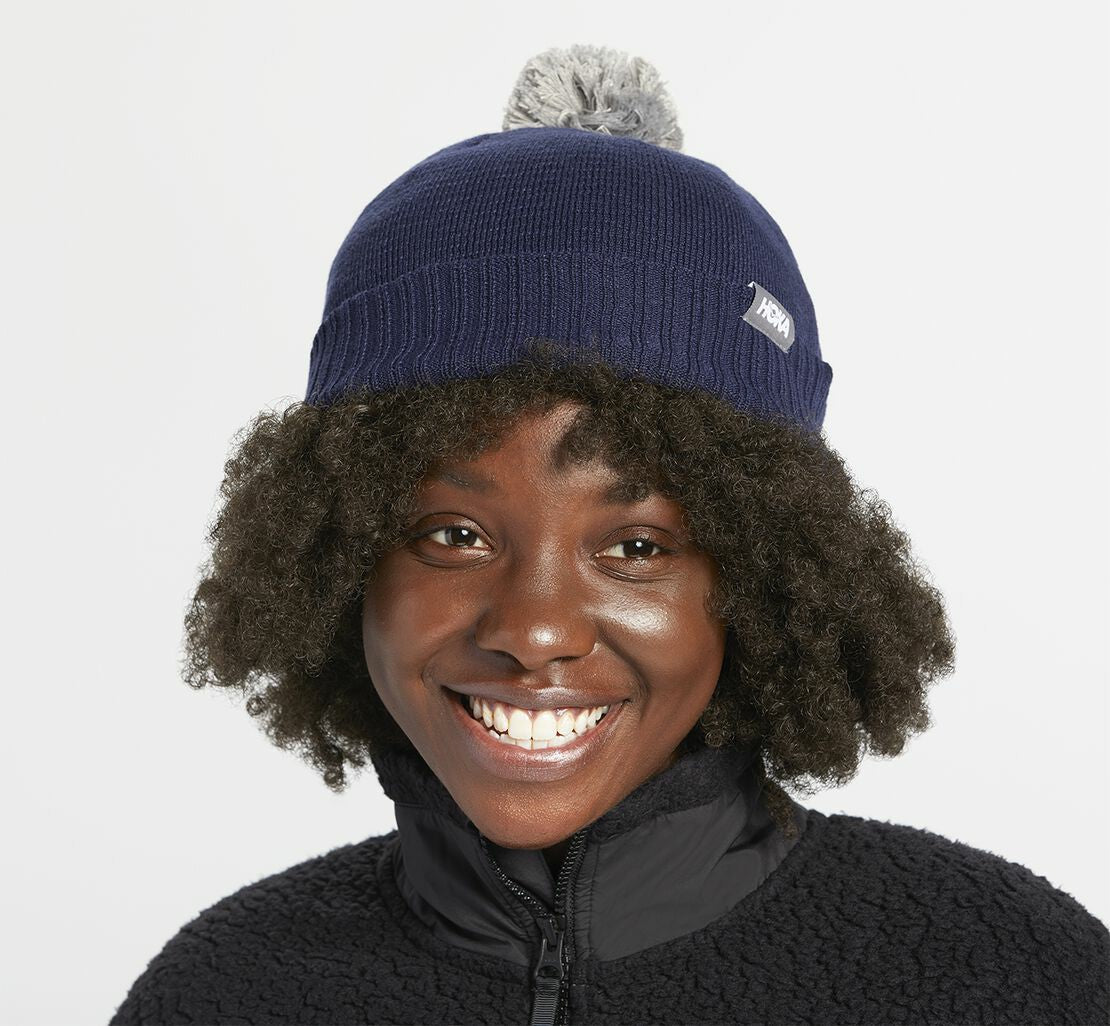 HOKA|All Gender Pom Beanie Moonlit Ocean
